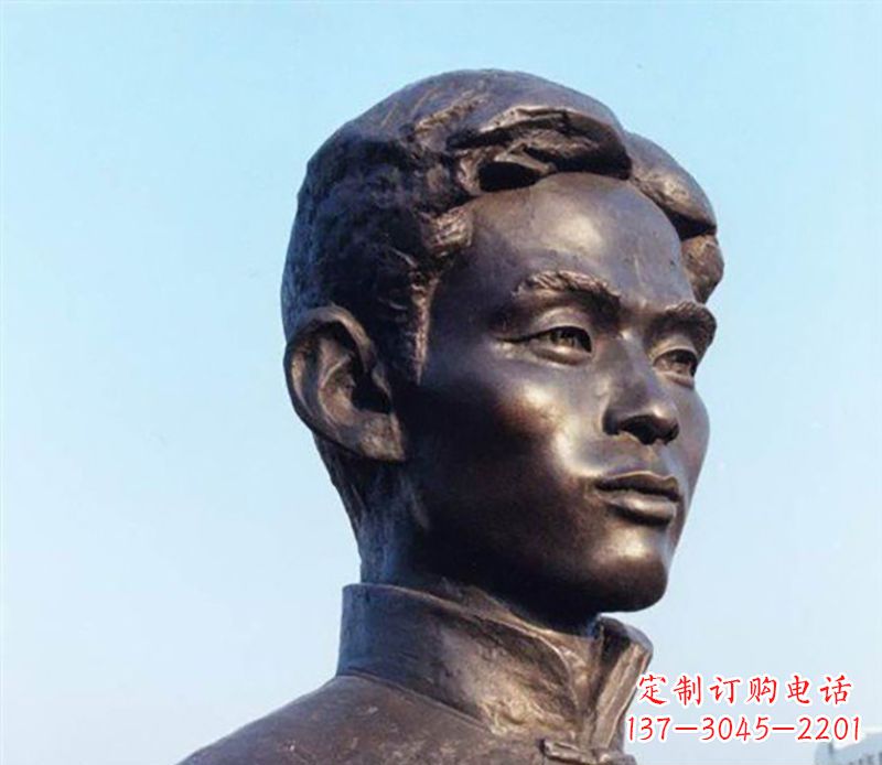 长春铜雕人物头像
