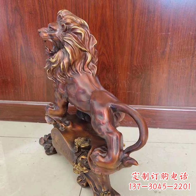 长春铜雕狮子动物雕塑摆件