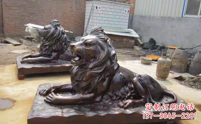 长春铜雕狮子户外摆件镇宅动物雕塑