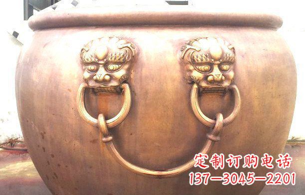 长春铜雕水缸寺庙景观雕塑_1