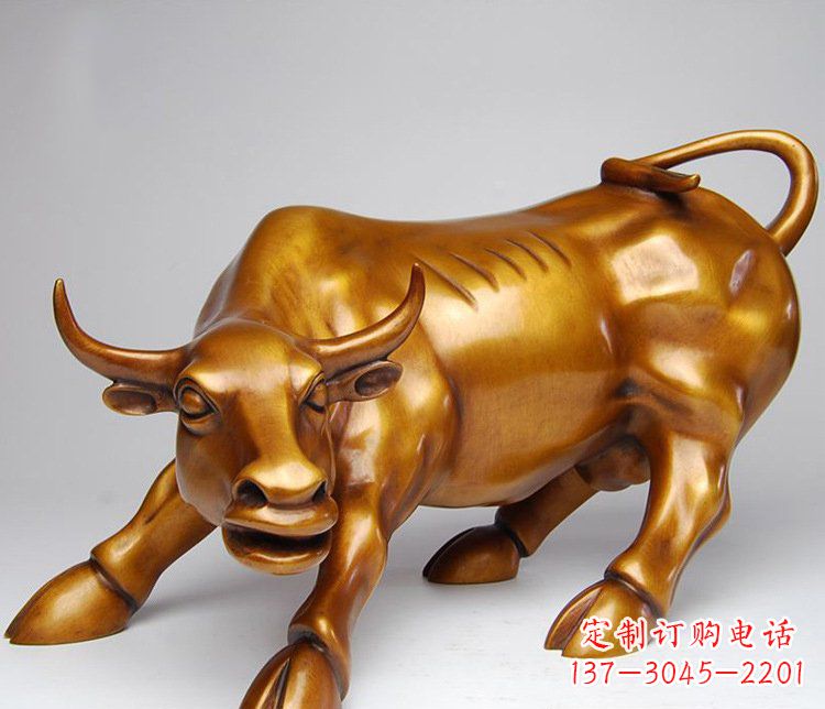 长春铜雕小区动物牛摆件 (2)