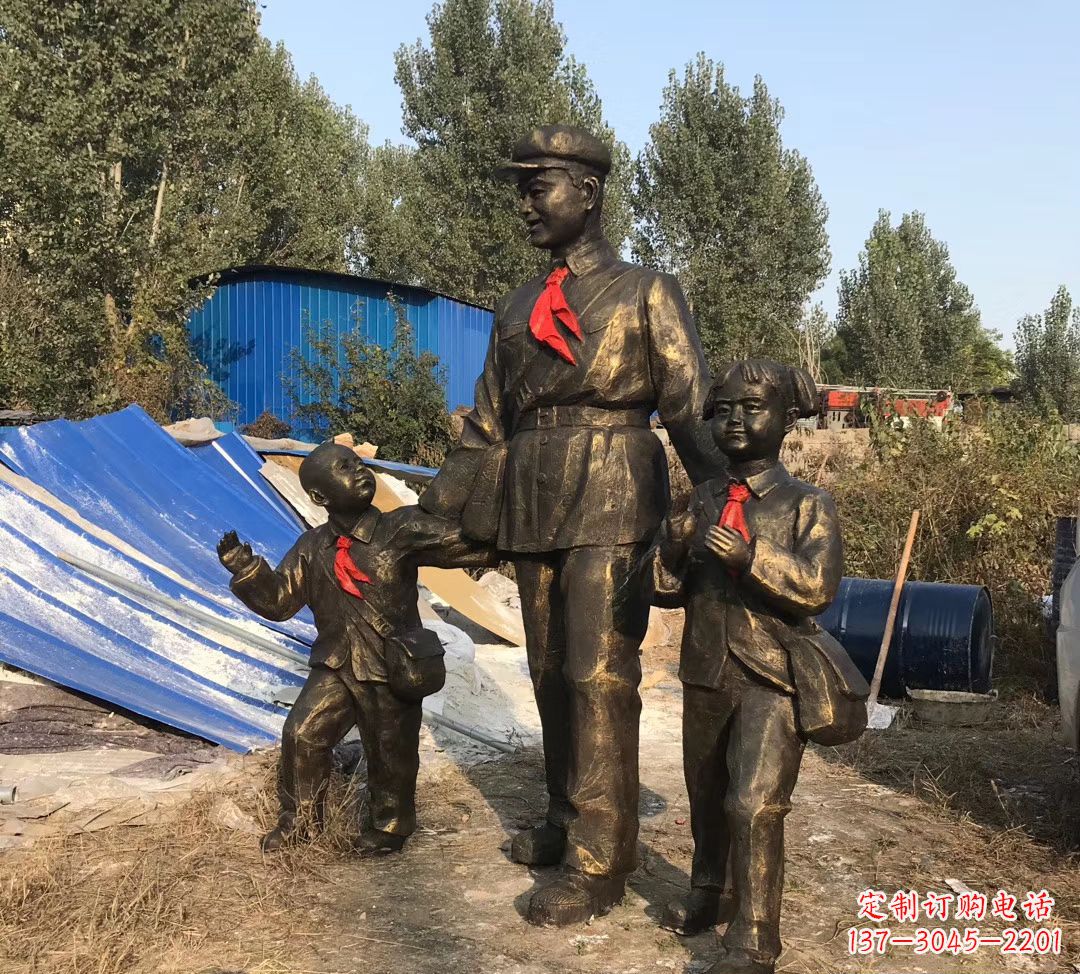 长春铜雕校园雷锋雕塑