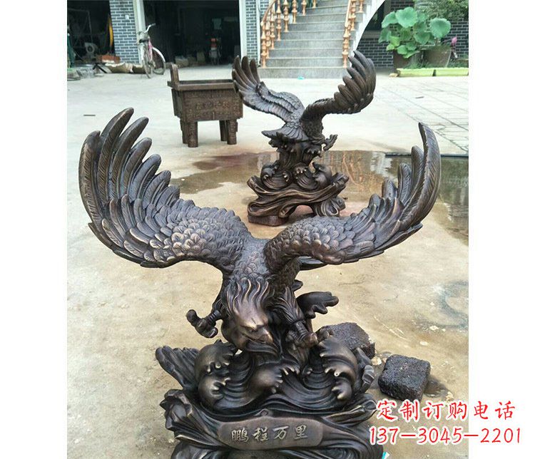 长春铜雕园林飞鹰动物雕塑