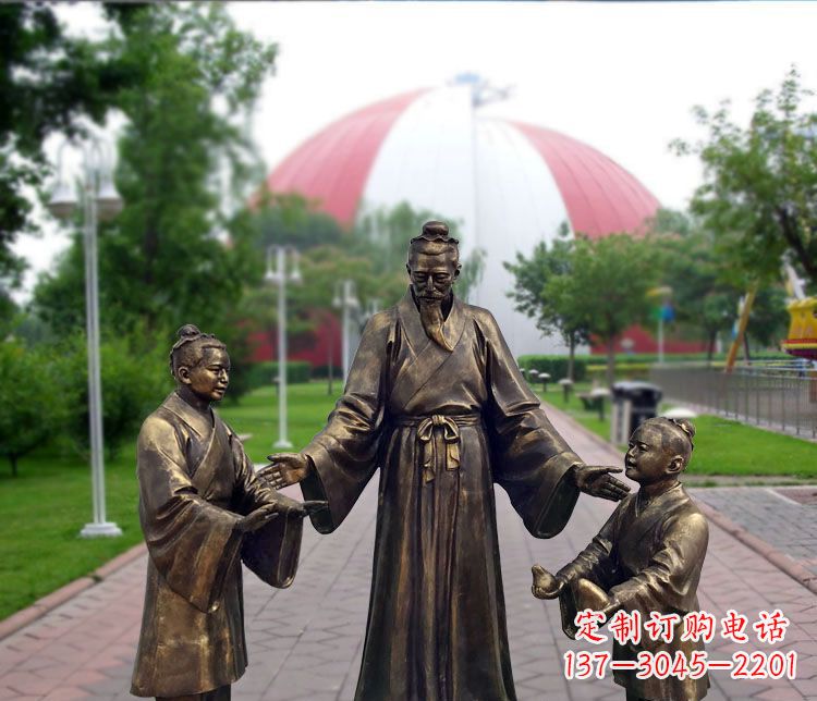长春铜雕园林孔融让梨
