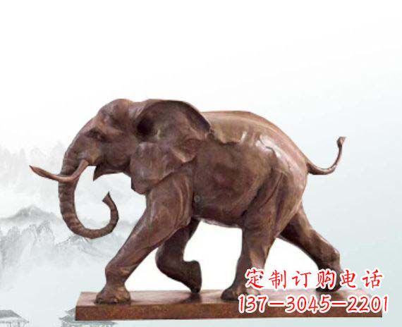 长春晚霞红大象公园动物石雕