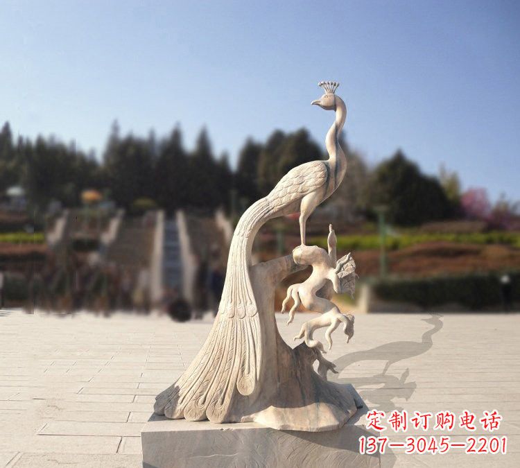 长春晚霞红孔雀石雕