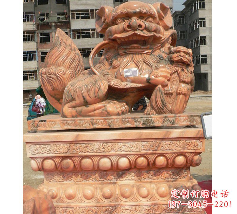 长春晚霞红南方石狮子