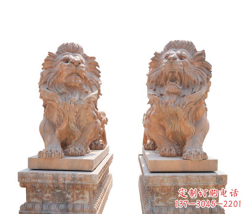 长春晚霞红欧式狮子雕塑