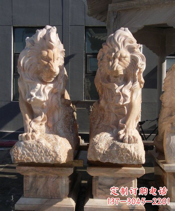 长春晚霞红欧式狮子石雕