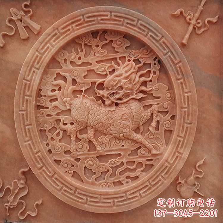 长春晚霞红麒麟建筑装饰壁画