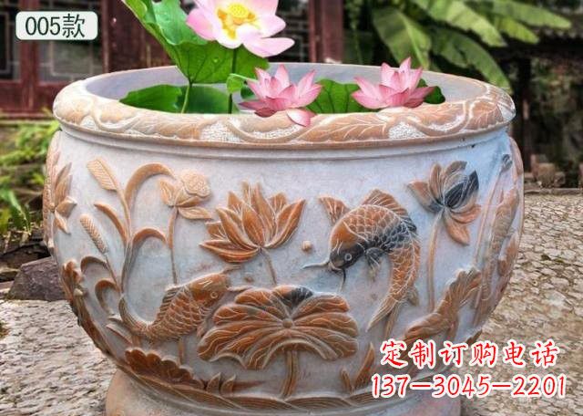 长春晚霞红水缸鱼缸雕塑