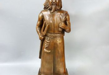 长春尊贵的神农大帝铜雕塑