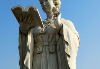 长春十二花神之十一月山茶花王昭君汉白玉美女雕塑
