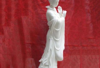 长春精美无双的汉白玉貂蝉雕塑
