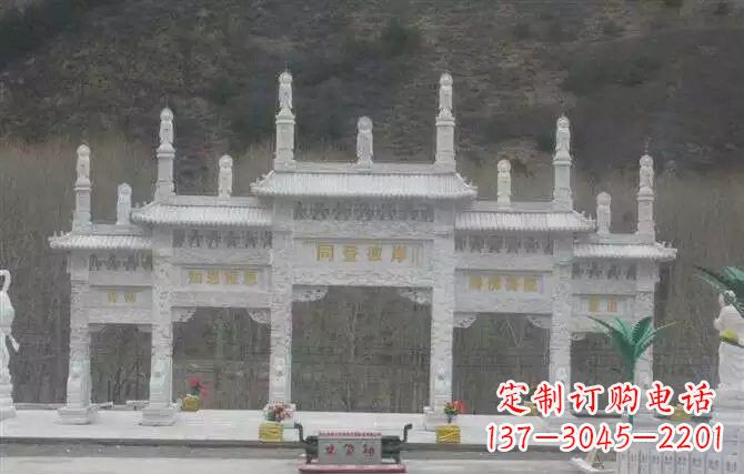 长春五门牌坊石雕 (2)