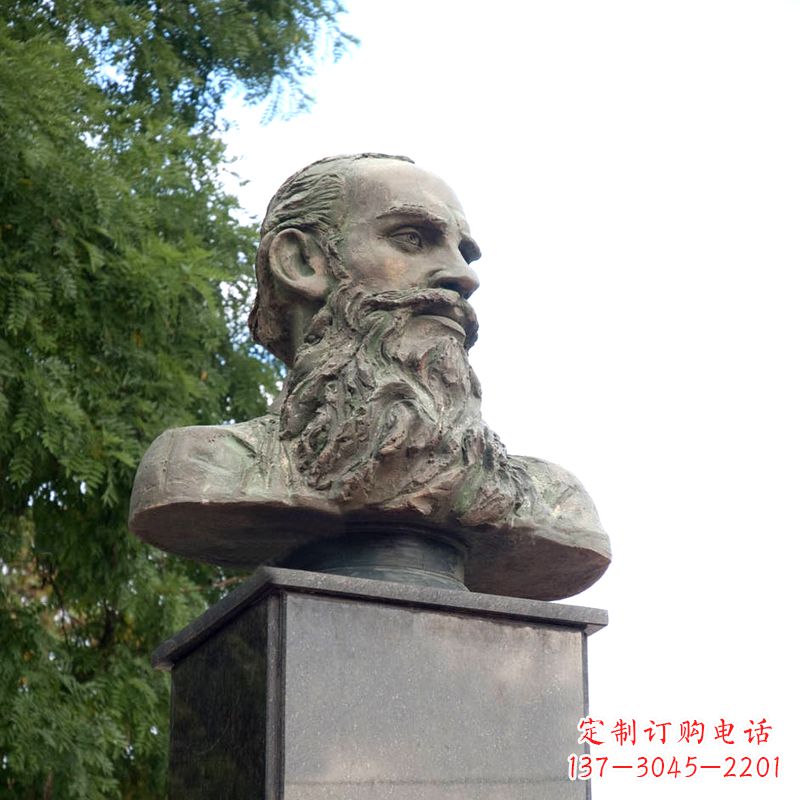 长春西方名人俄国现实主义作家托尔斯泰胸像雕塑摆件