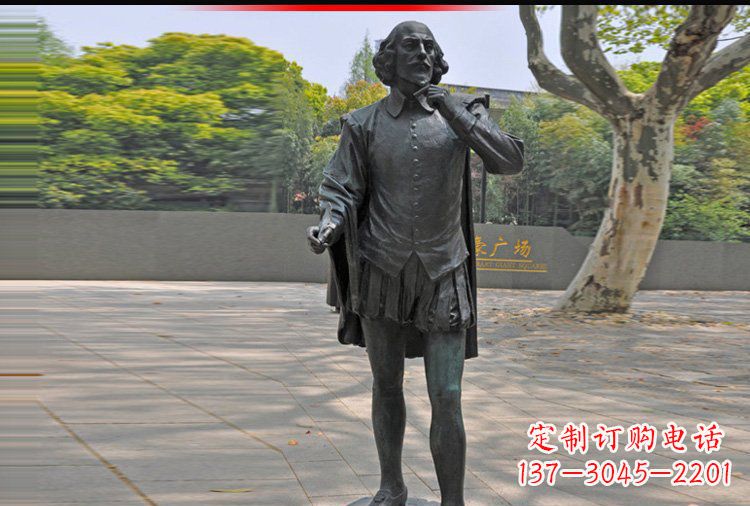 长春西方名人莎士比亚铜雕