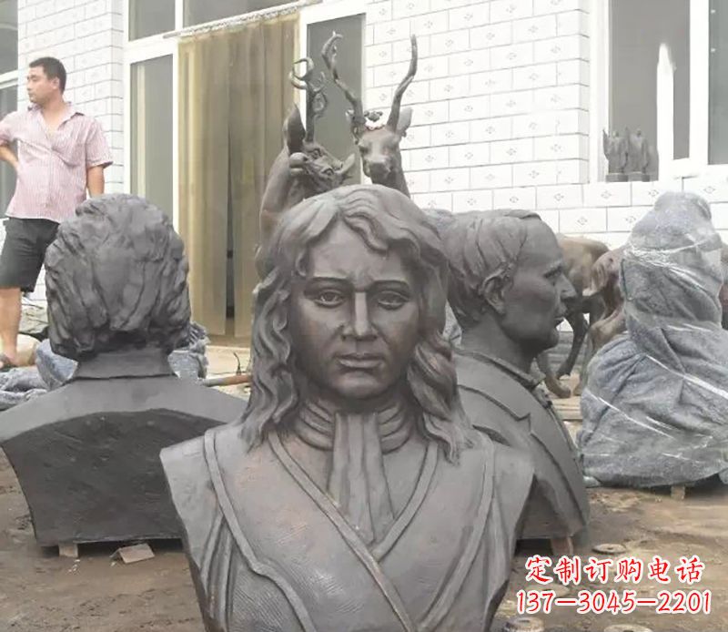 长春西方名人胸雕铜雕