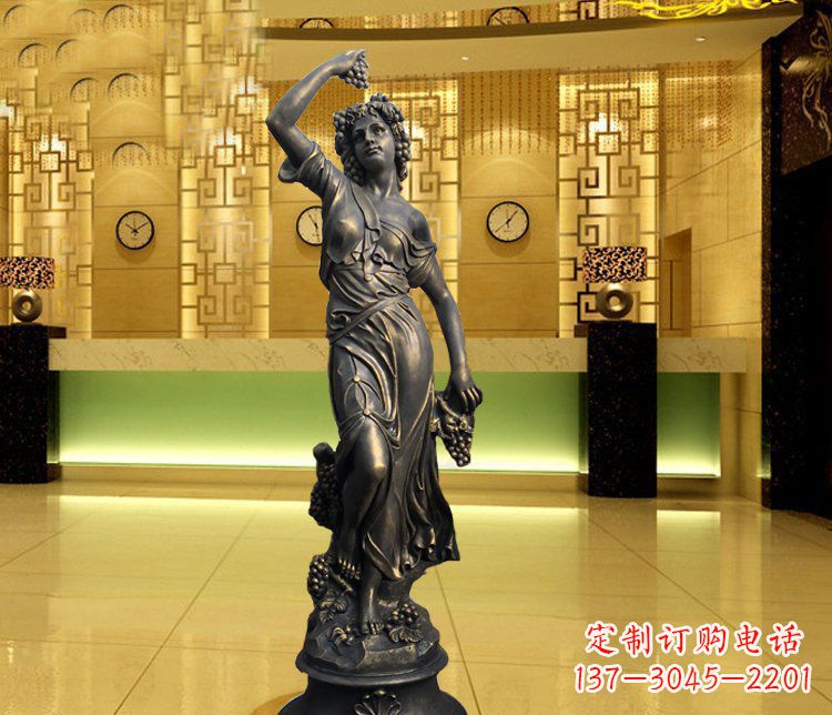 长春西方女人别墅景观铜雕塑 (2)