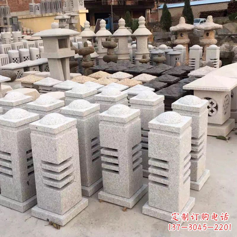 长春现代简约石雕灯笼
