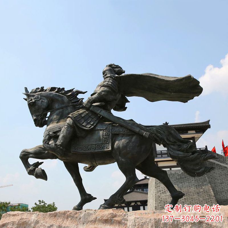 长春项羽骑马铜雕景观雕塑-景区景点历史名人西楚霸王雕像
