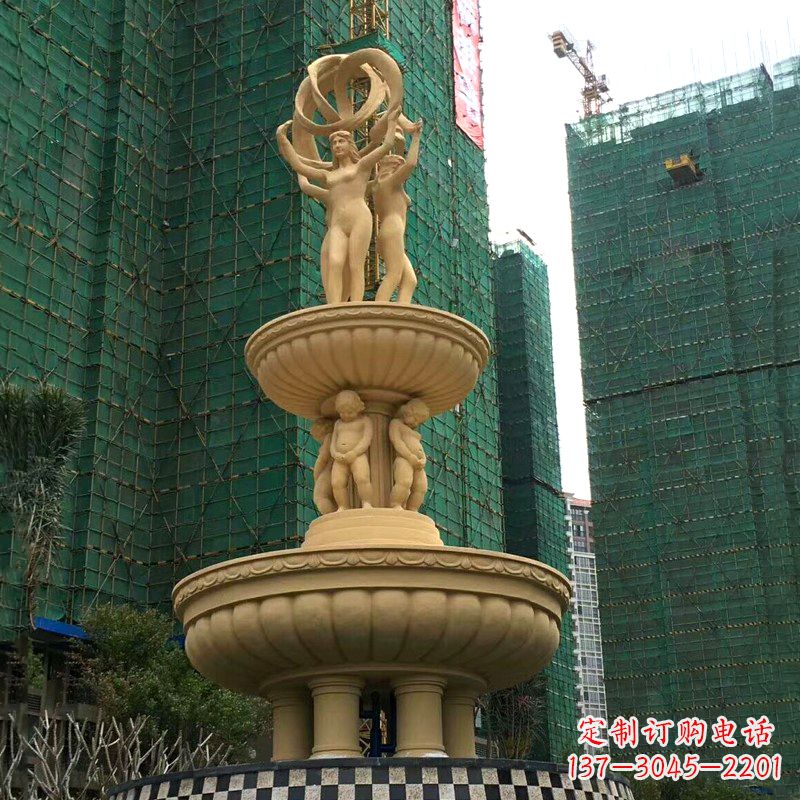 长春小区大型欧式人物景观喷泉