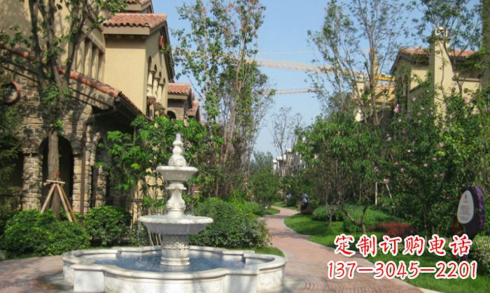 长春小区景观大理石喷泉石雕 (5)