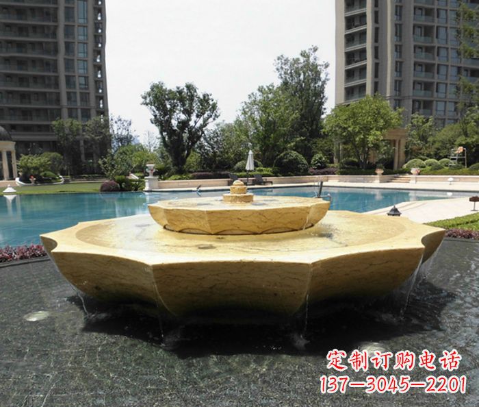 长春小区景观大理石喷泉石雕 (6)