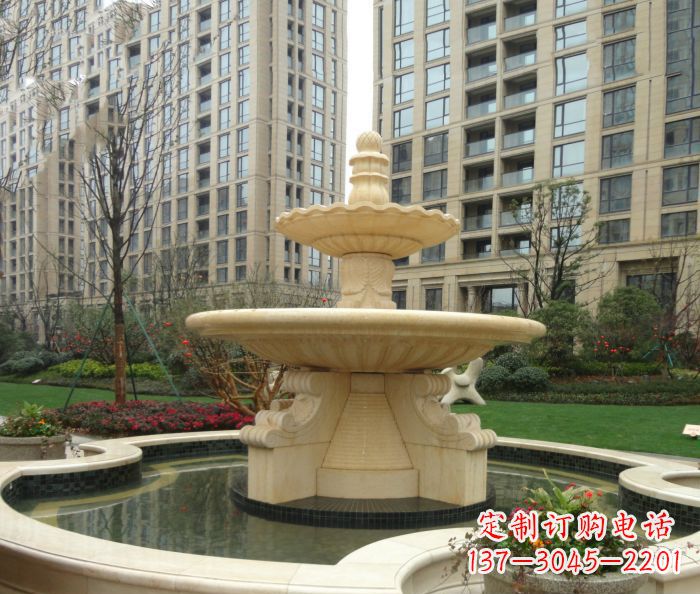 长春小区景观大理石喷泉石雕 (8)