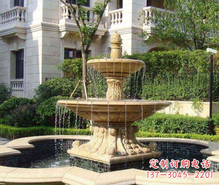 长春小区景观大型喷泉石雕 (2)