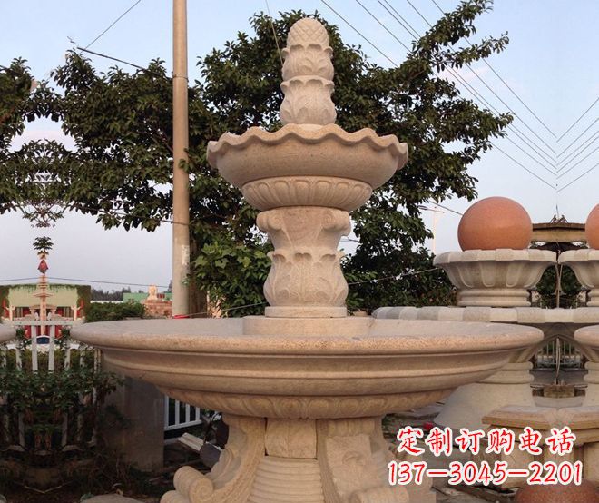 长春小区景观大型喷泉石雕 (4)