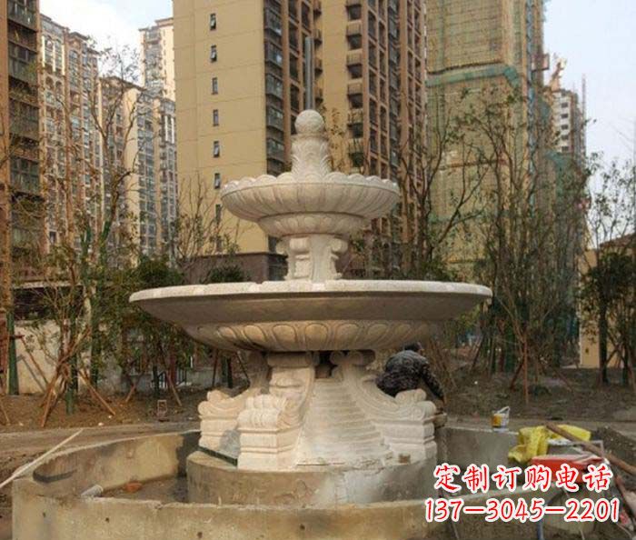 长春小区景观大型喷泉石雕 (3)