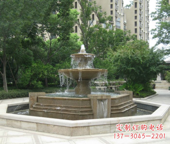 长春小区景观大型喷泉石雕 (7)