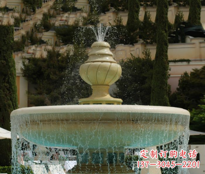 长春小区景观多层喷泉石雕_2