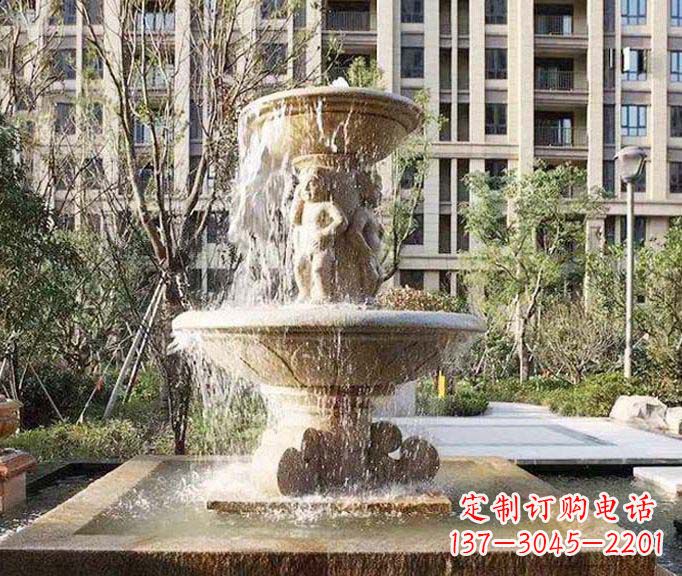长春小区景观欧式喷泉石雕 (3)