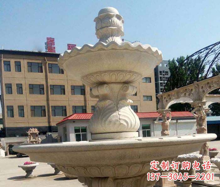 长春小区景观砂岩大型喷泉石雕