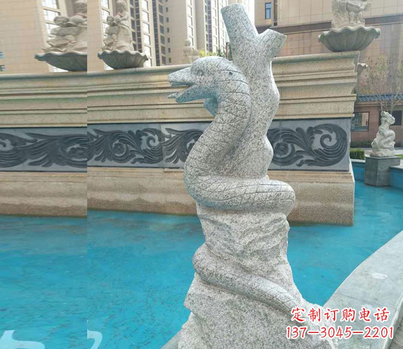 长春小区十二生肖雕塑动物石雕
