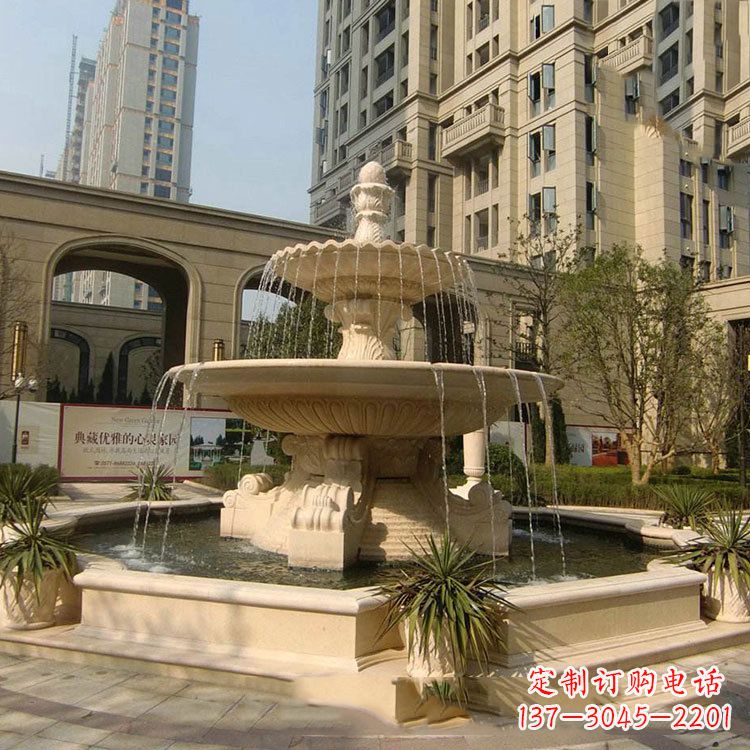 长春小区庭院石雕欧式喷泉