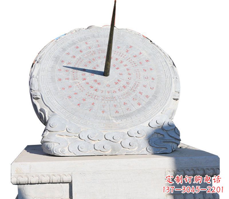 长春校园大理石日晷景观石雕 (3)