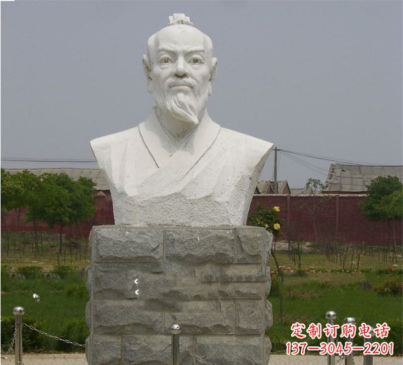 长春校园大理石张衡雕塑