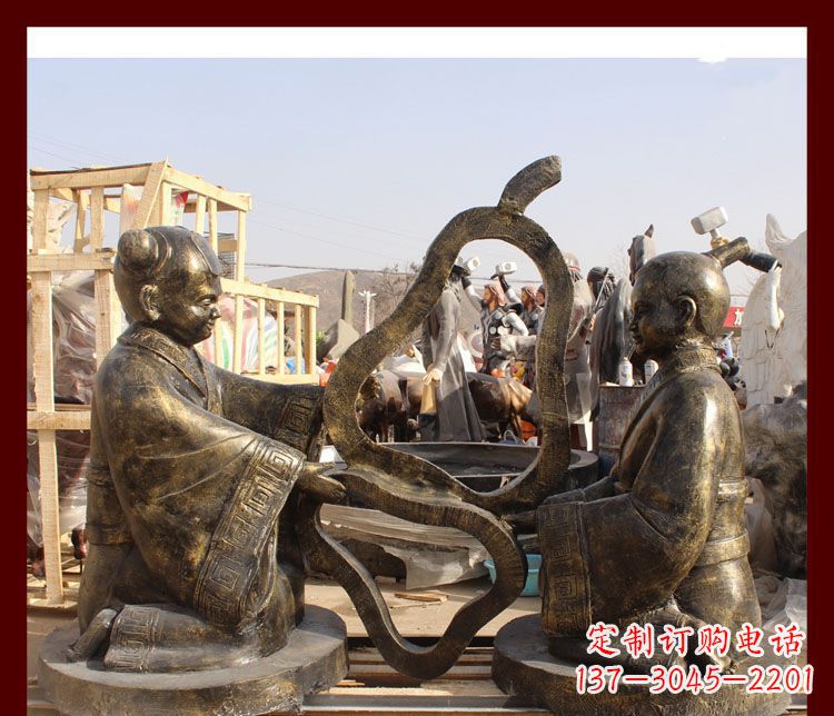 长春校园孔融让梨铜雕