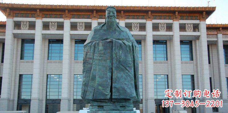 长春校园孔子景观铜雕
