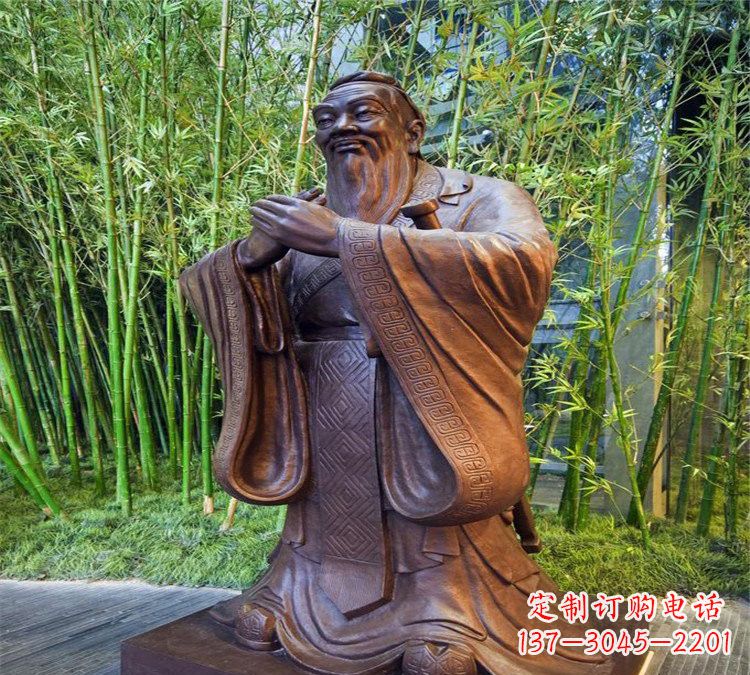 长春校园孔子行教像铜雕