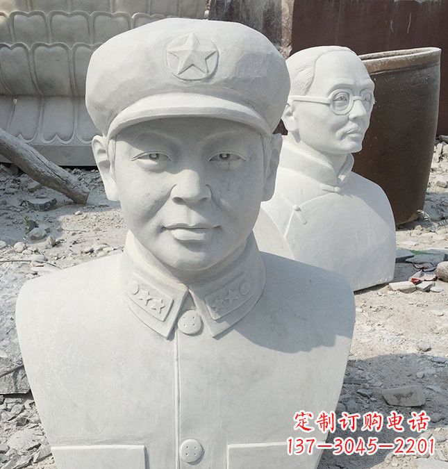 长春校园雷锋头像石雕