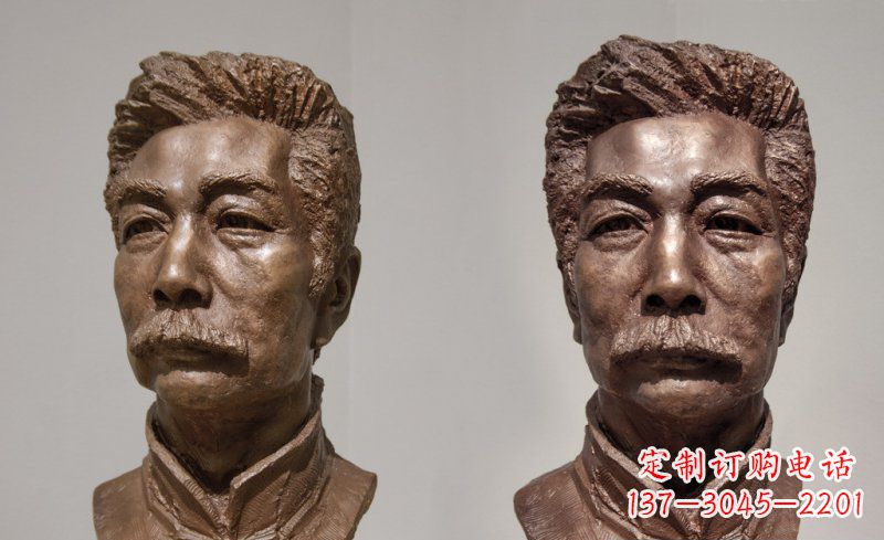 长春校园鲁迅头像名人铜雕