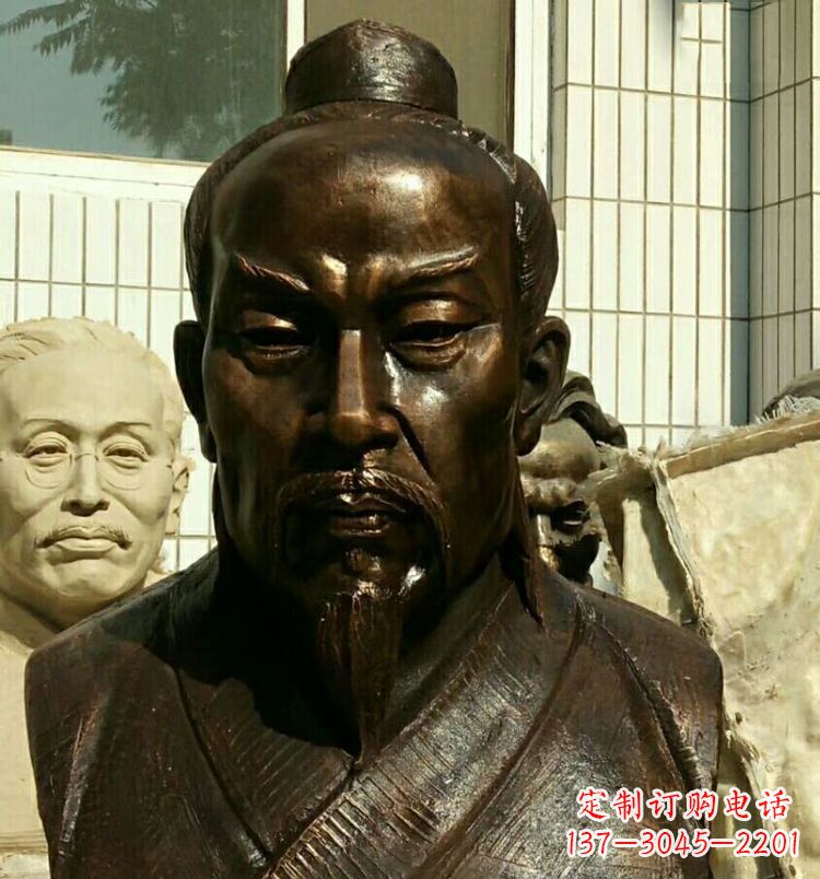 长春校园孟子胸像铜雕