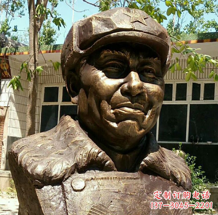 长春校园名人朱德胸像铜雕