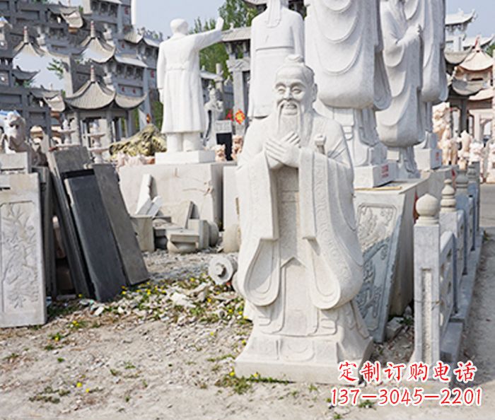 长春校园人物孔子石雕 (3)