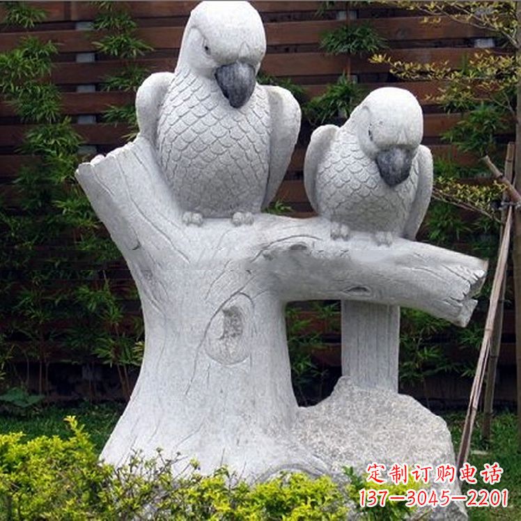 长春鹦鹉大理石雕塑