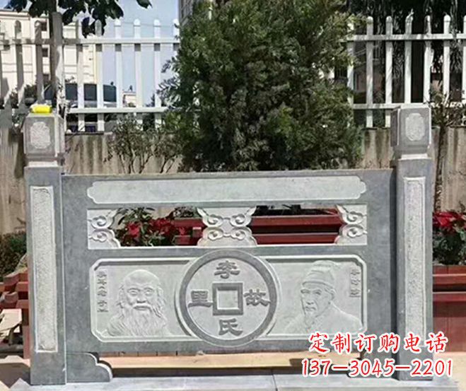 长春园林仿古石浮雕栏板景观石雕
